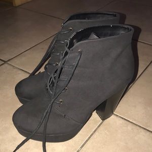 High heel booties